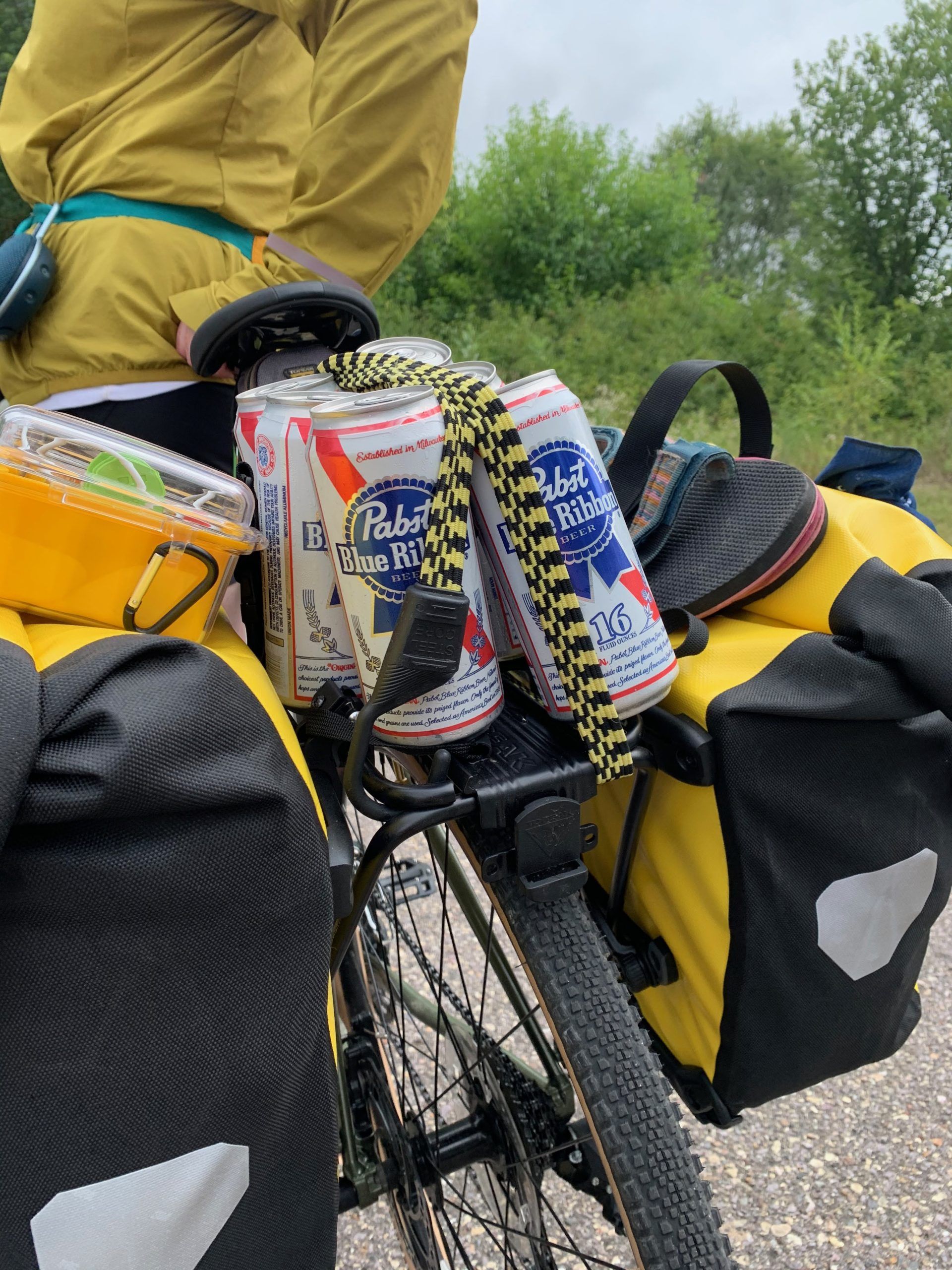 Bike loaded up with beer